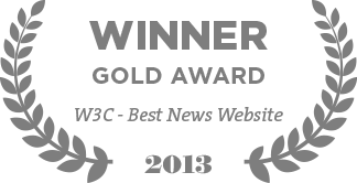 Winner Gold Award W3C - Best News Website 2013