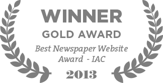Winner Gold Award Best Newspaper Website Award - IAC 2013