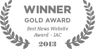 Winner Gold Award Best News Website Award - IAC 2013